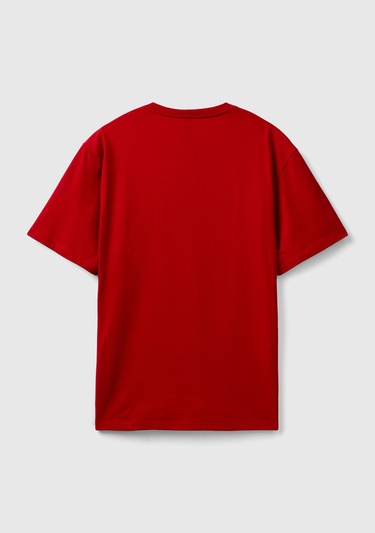  Erkek Vişne Çürüğü %100 Koton Slogan Baskılı T-Shirt