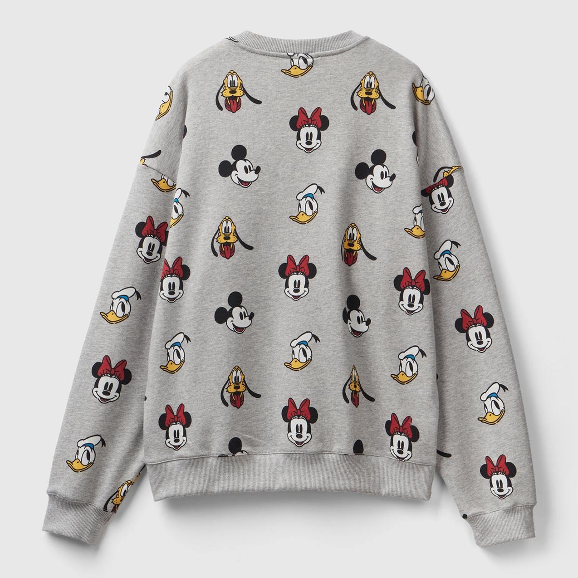 Unisex Gri Disney Baskılı Sweatshirt