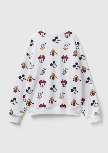  Unisex Beyaz Disney Baskılı Sweatshirt