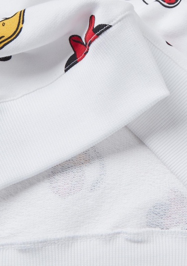  Unisex Beyaz Disney Baskılı Sweatshirt