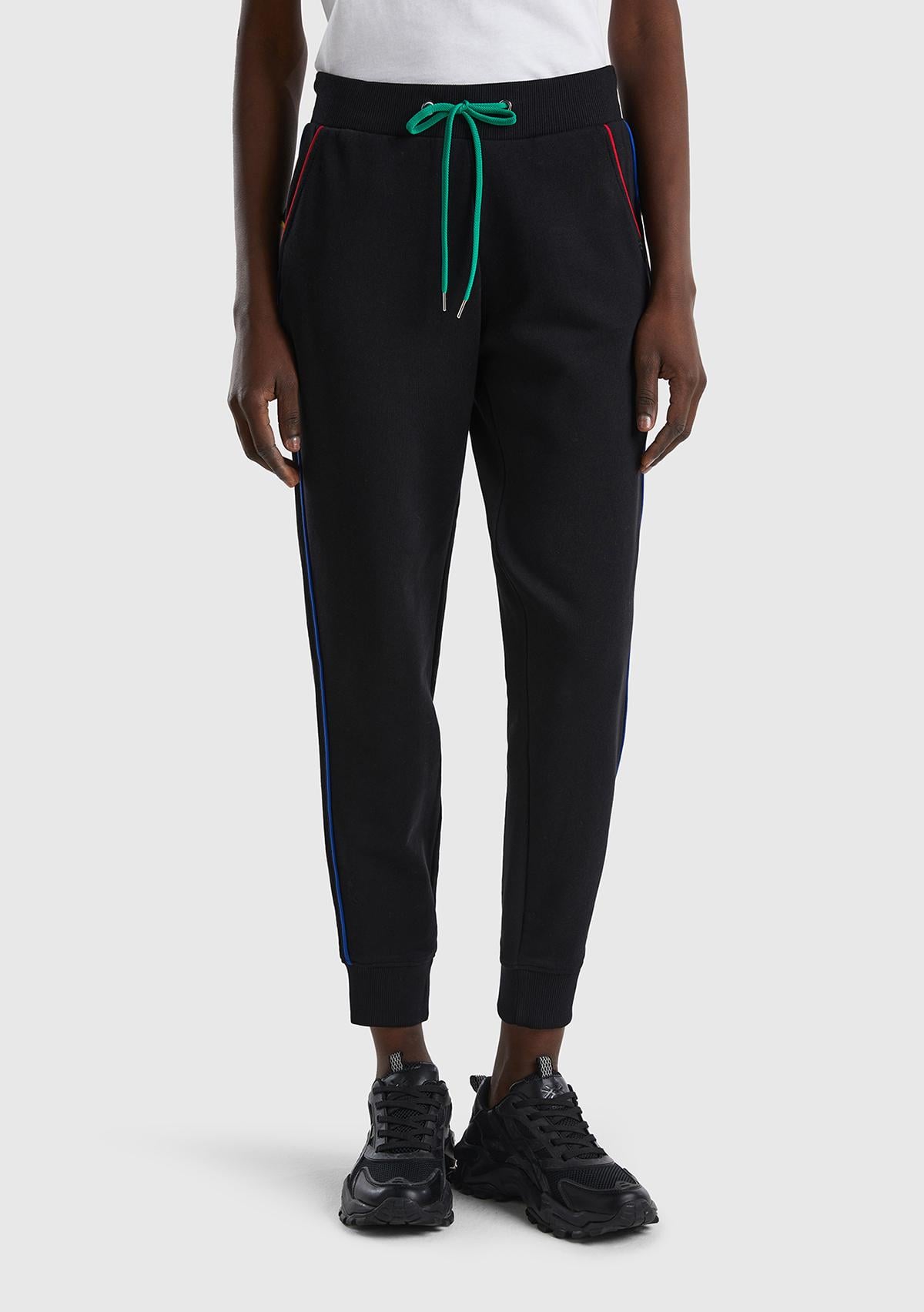  Kadın Siyah Mix Eşofman Altı