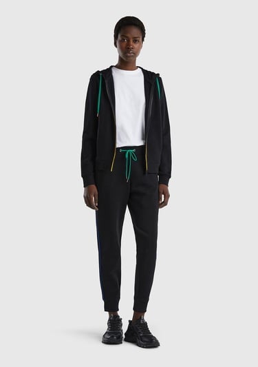  Kadın Siyah Mix Eşofman Altı