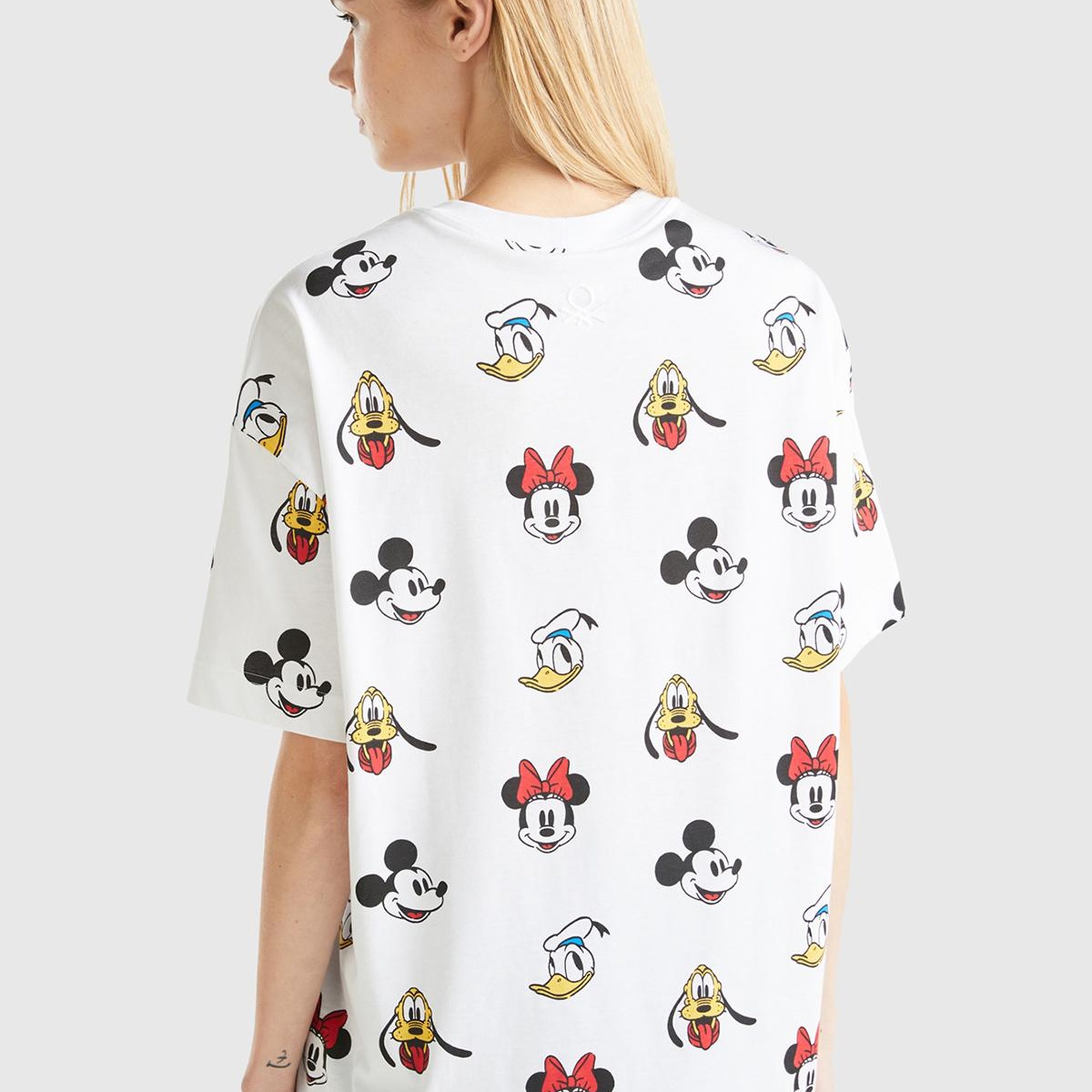 Unisex Beyaz %100 Koton Küçük Disney Baskılı T-Shirt