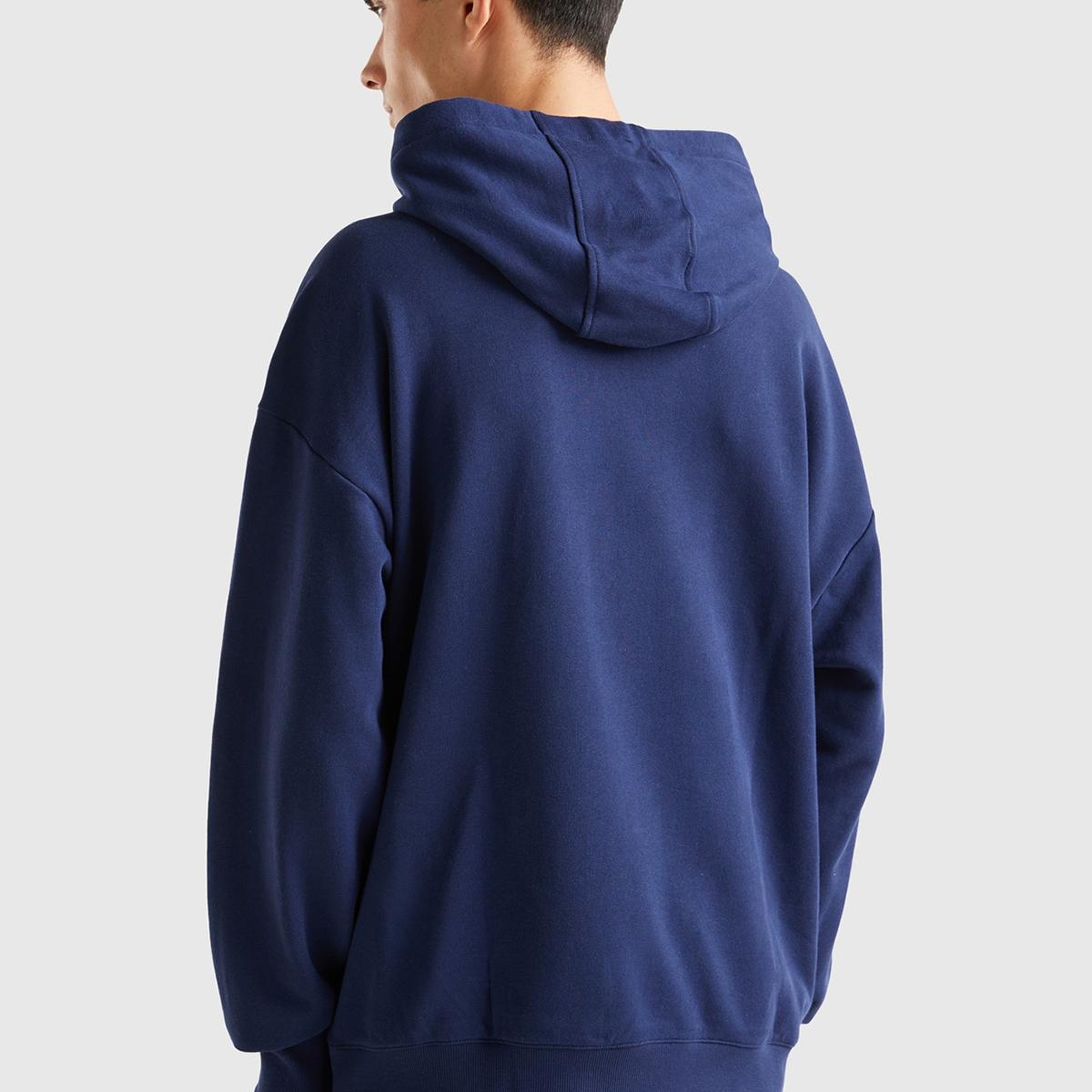 Unisex Lacivert Disney Desenli Kapşonlu Sweatshirt