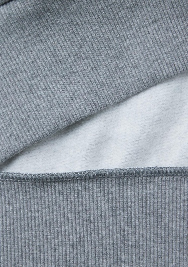  Erkek Koyu Gri Melanj %100 Koton Kapşonlu Cepli Sweatshirt