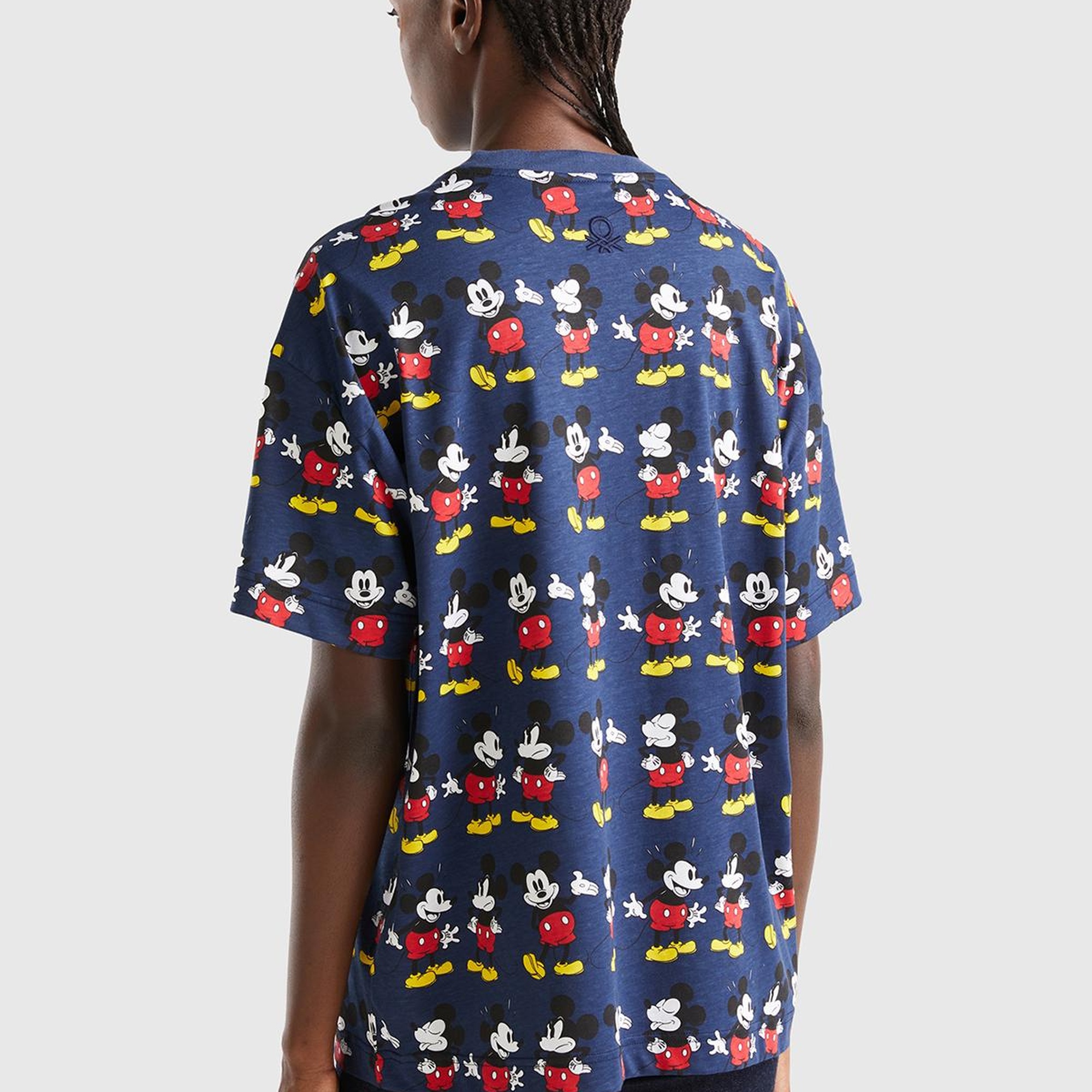 Unisex Lacivert %100 Koton Küçük Disney Baskılı T-Shirt