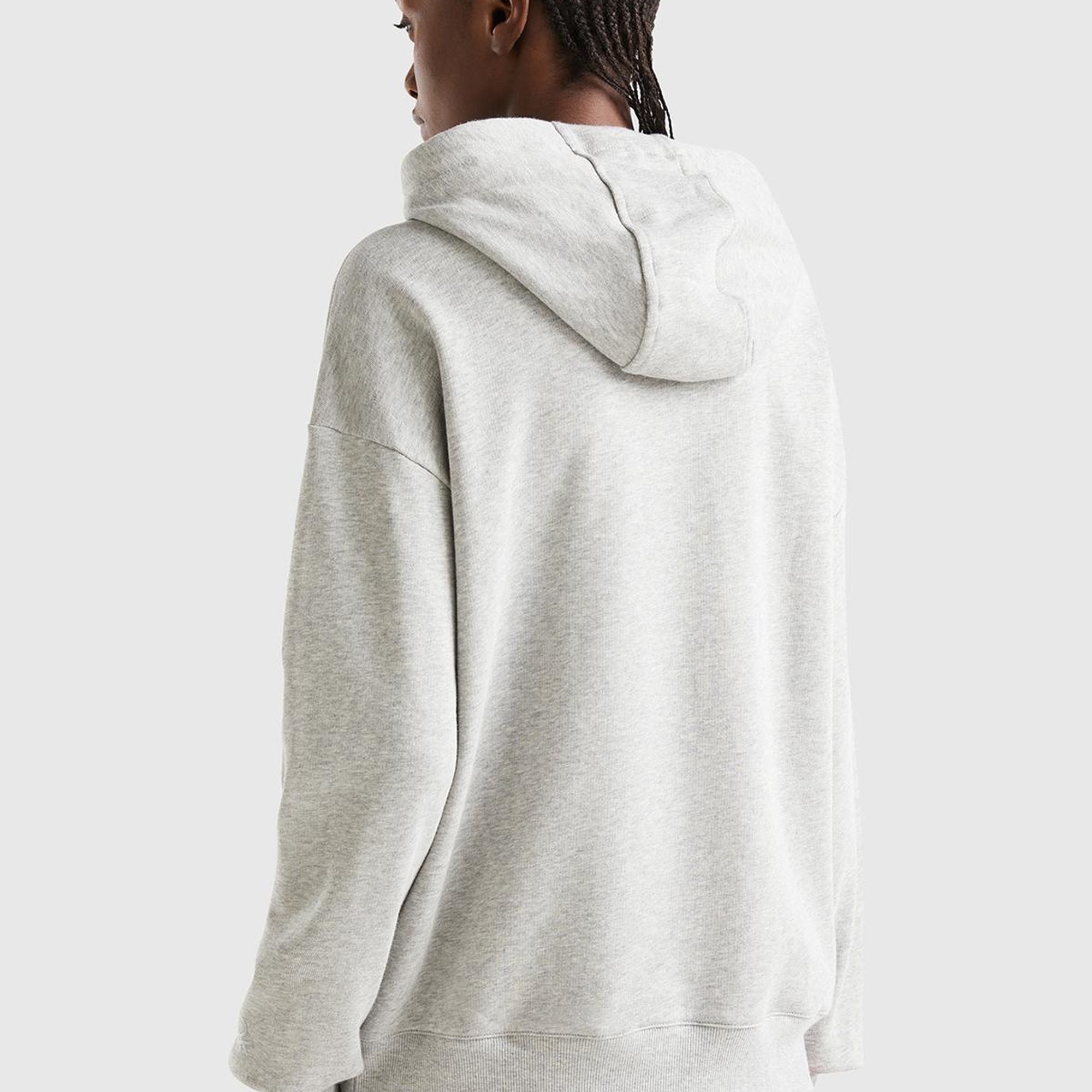 Unisex Gri Melanj Disney Desenli Kapşonlu Sweatshirt