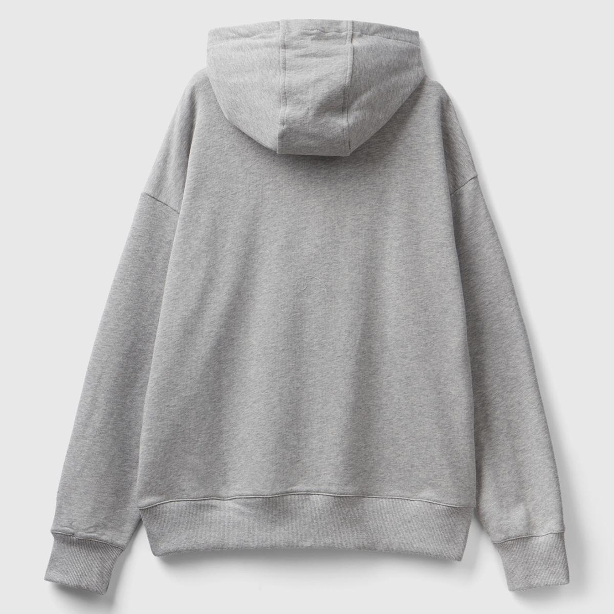 Unisex Gri Melanj Disney Desenli Kapşonlu Sweatshirt