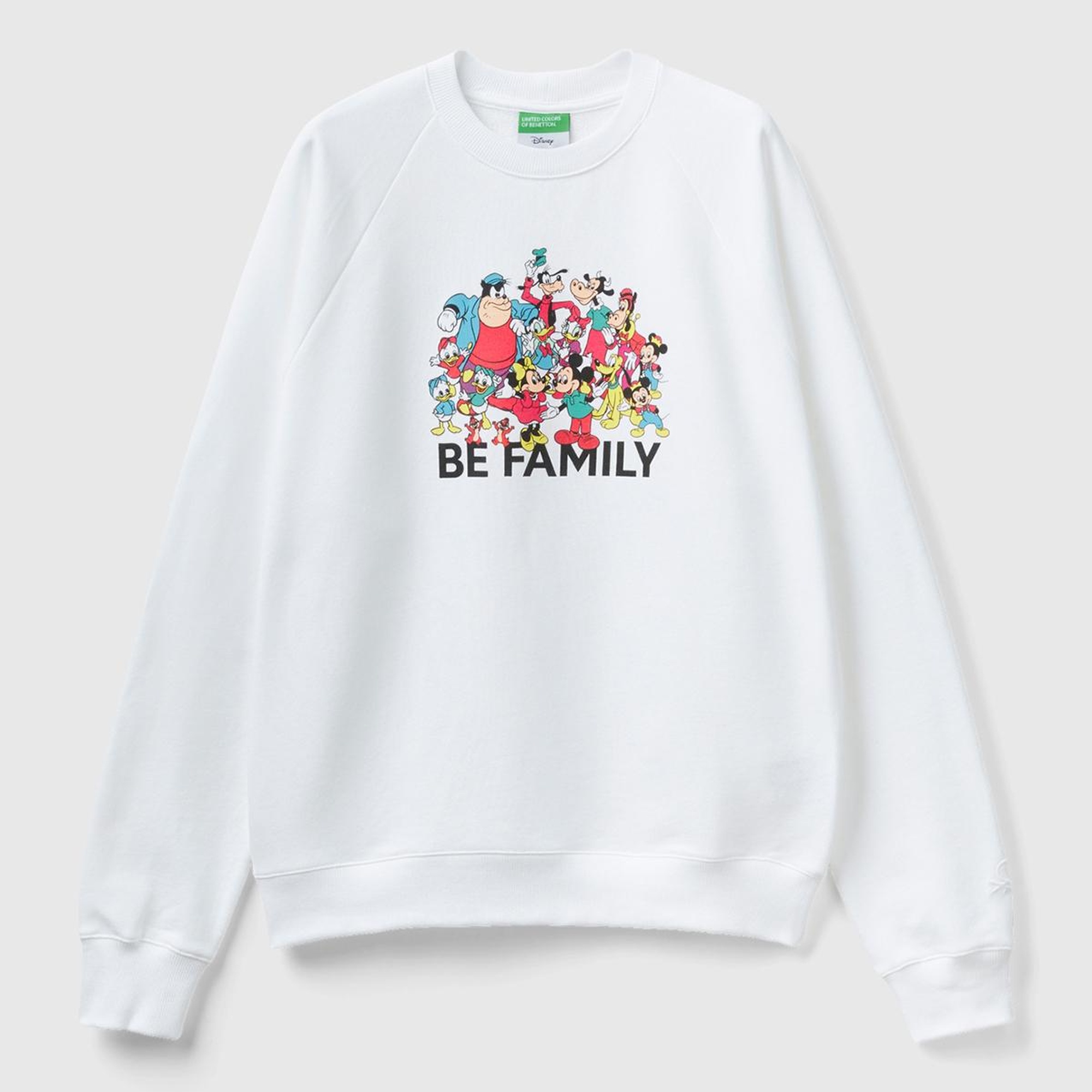 Unisex Beyaz Disney Baskılı Sweatshirt