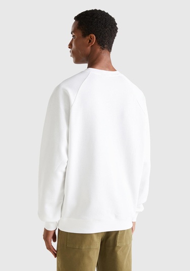  Unisex Beyaz Disney Baskılı Sweatshirt