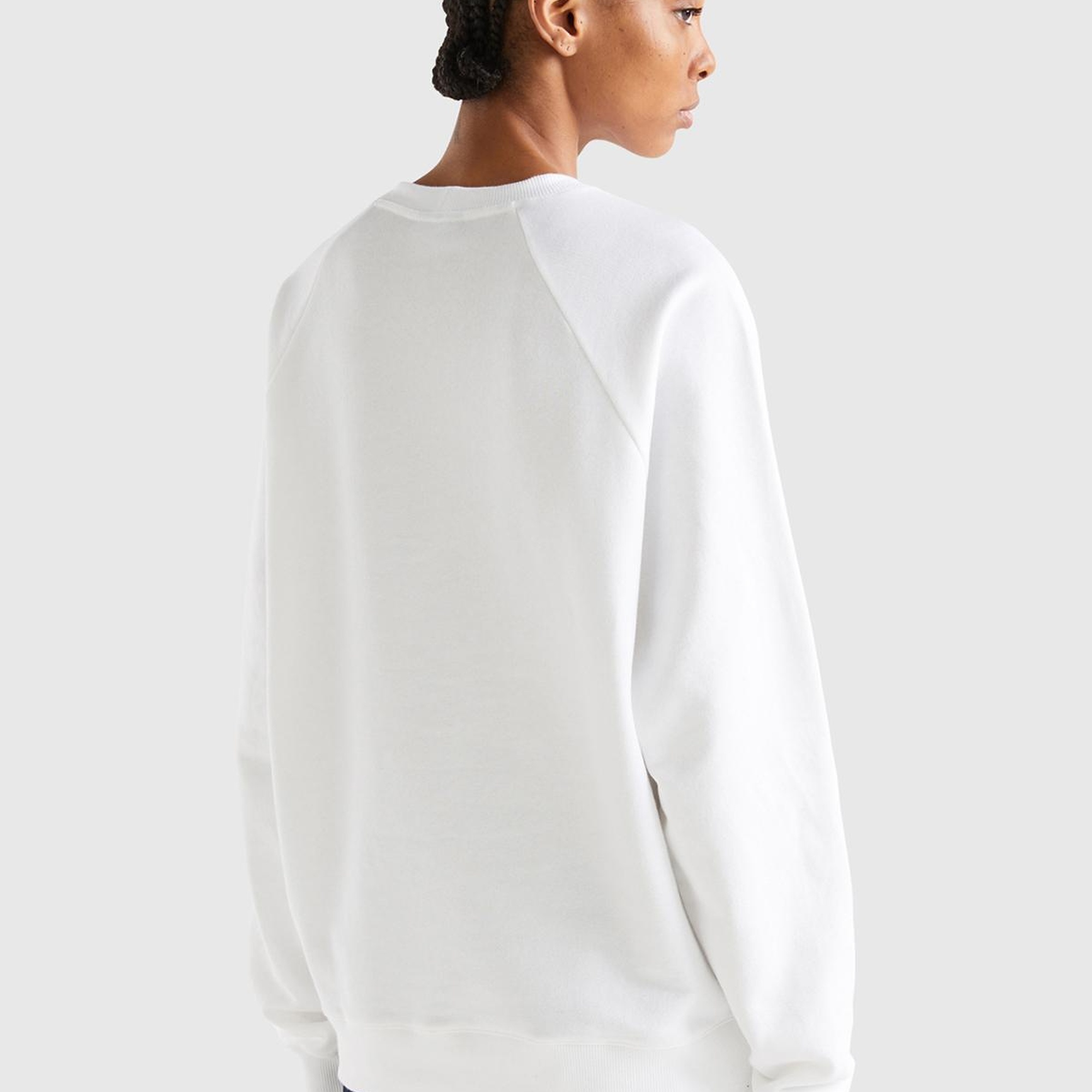 Unisex Beyaz Disney Baskılı Sweatshirt