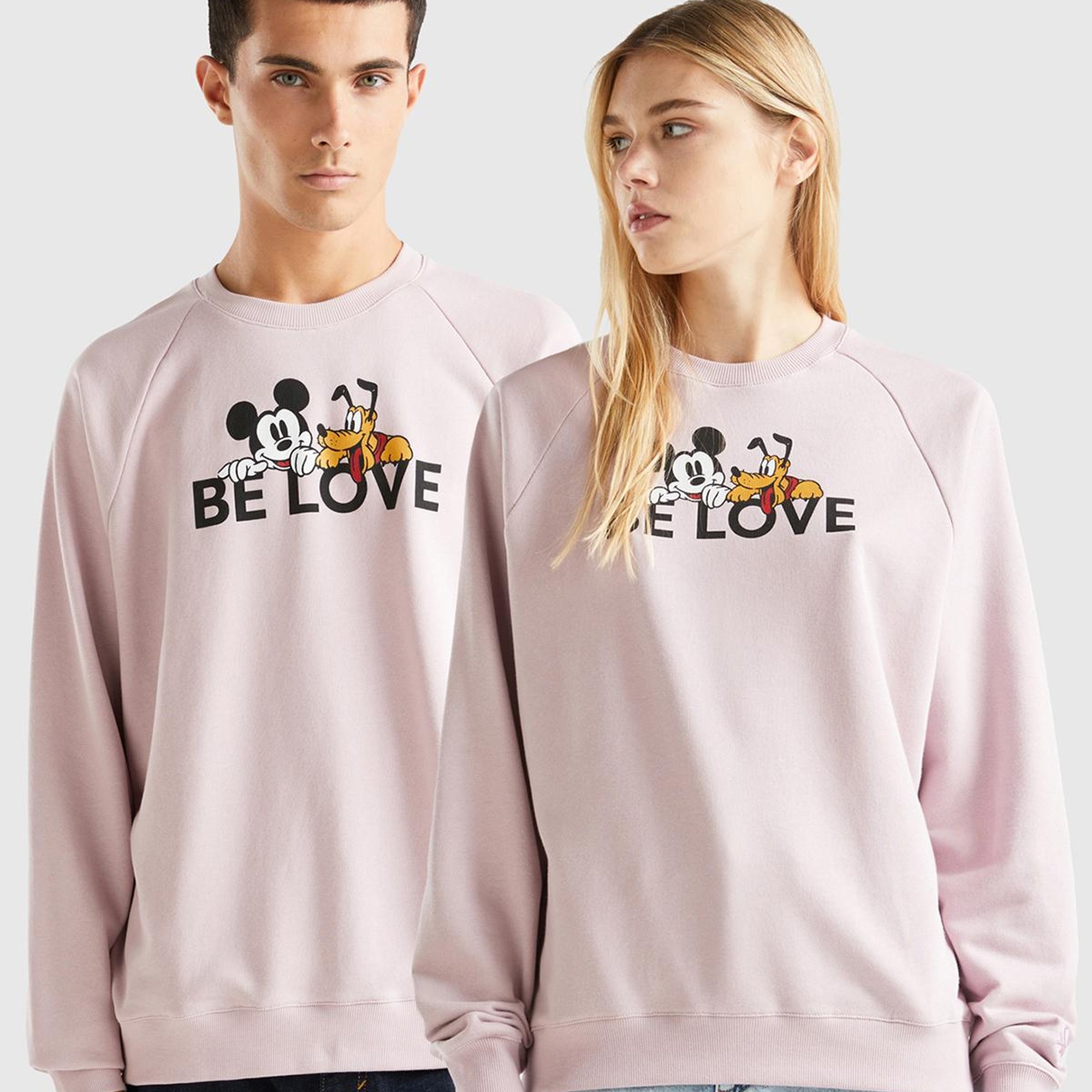 Unisex Gül Kurusu Disney Baskılı Sweatshirt