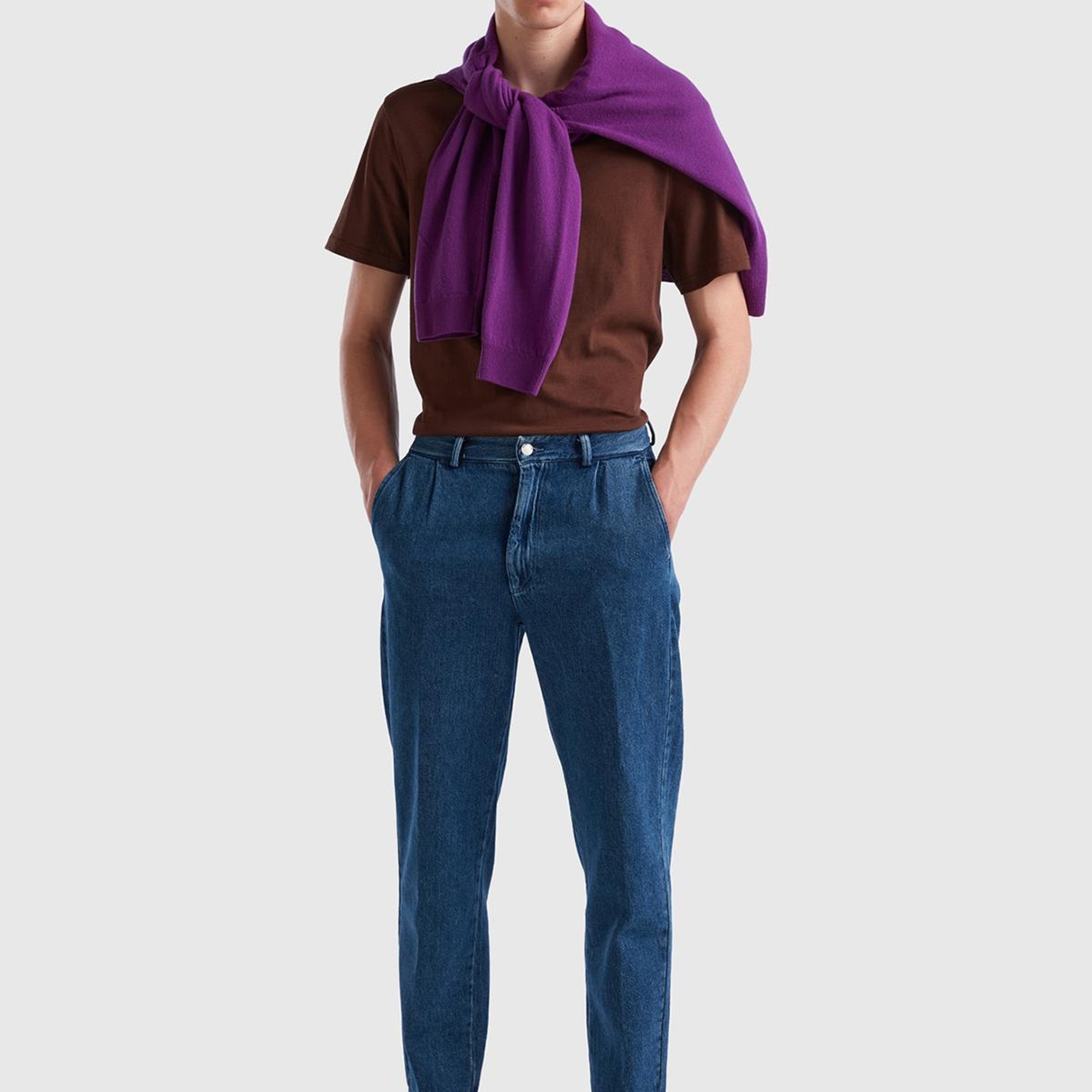 Erkek Denim Chino Regular Fit Denim Pantolon