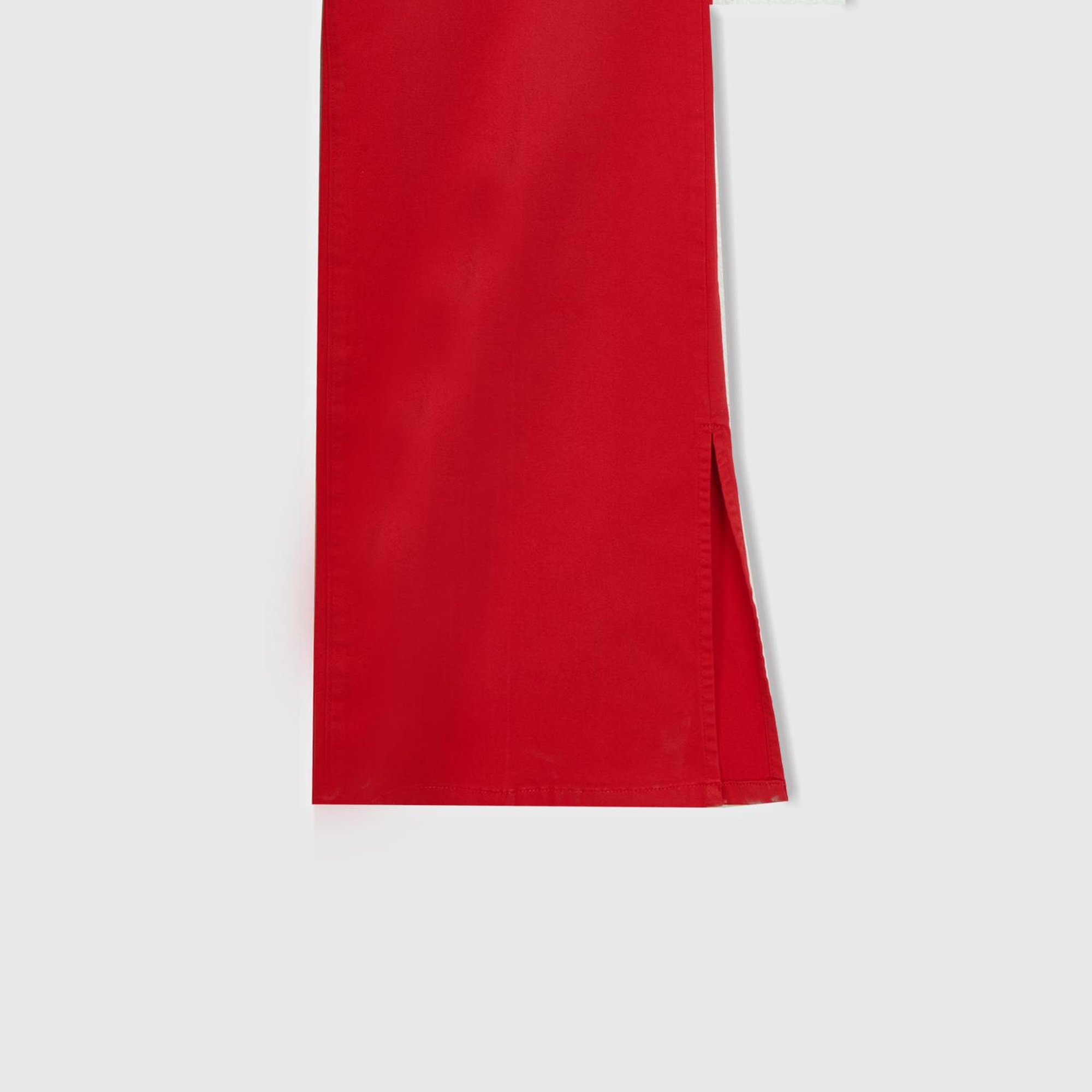 Kadın Kırmızı Paçası Yırtmaçlı Pantolon