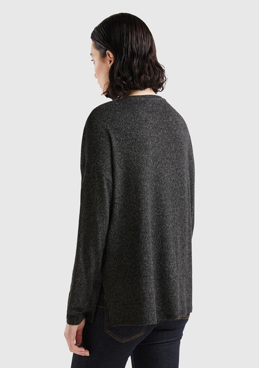  Kadın Siyah Uzun Kollu Viskoz T-Shirt