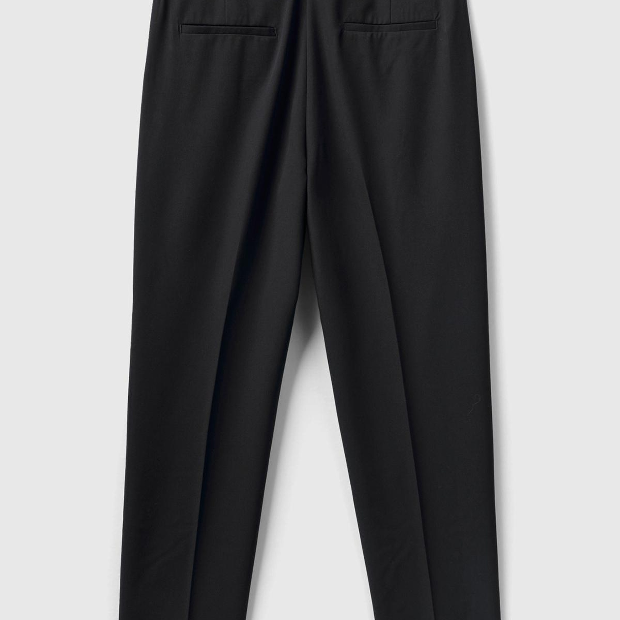 Kadın Siyah Viskoz Karışımlı Regular Fit Pantolon