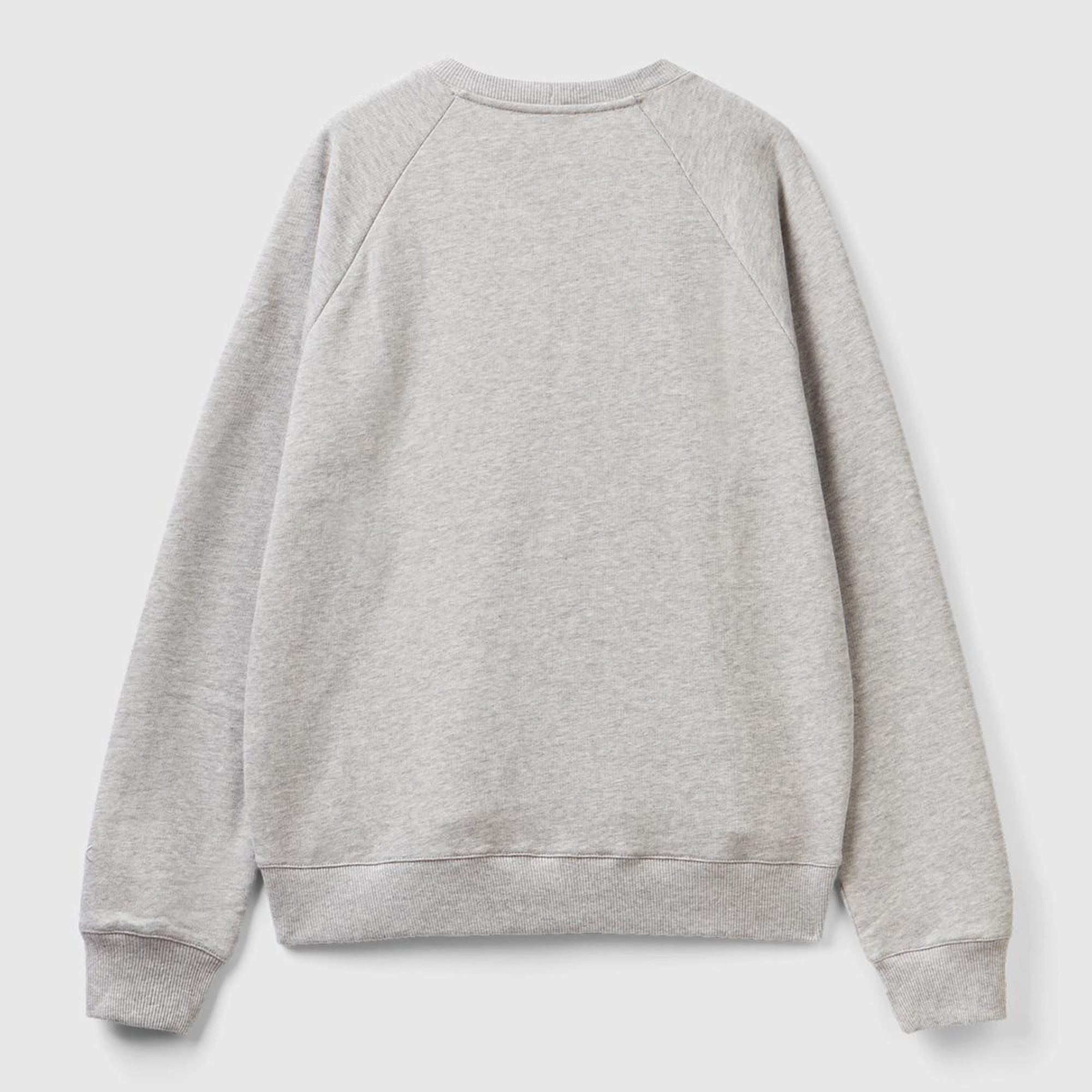 Unisex Gri Melanj Disney Baskılı Sweatshirt