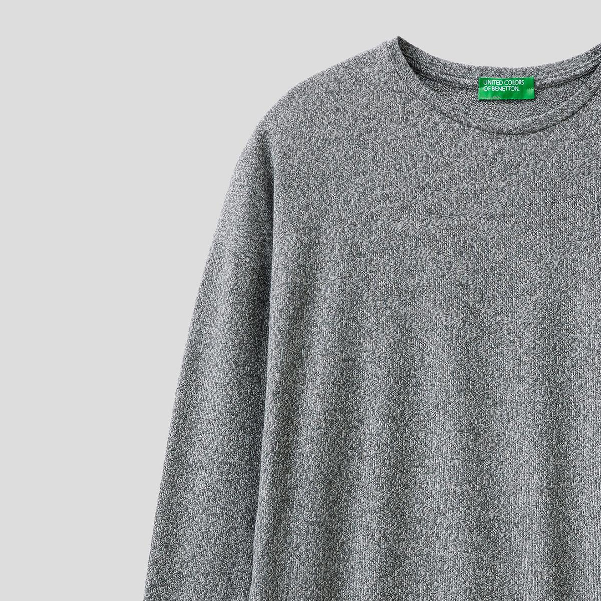 Kadın Antrasit Melanj Uzun Kollu Viskoz T-Shirt