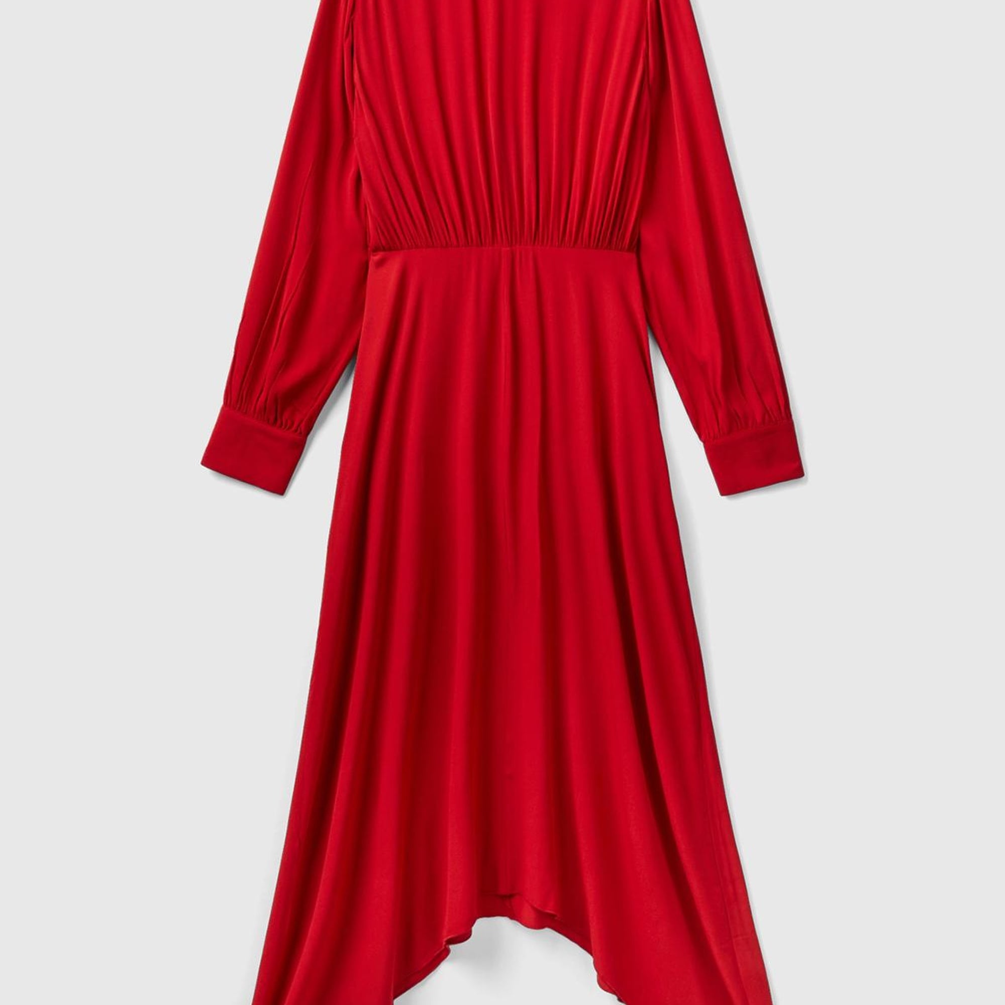 Kadın Vişne Çürüğü %100 Viskoz Uzun Kollu Sırtı Açık Elbise