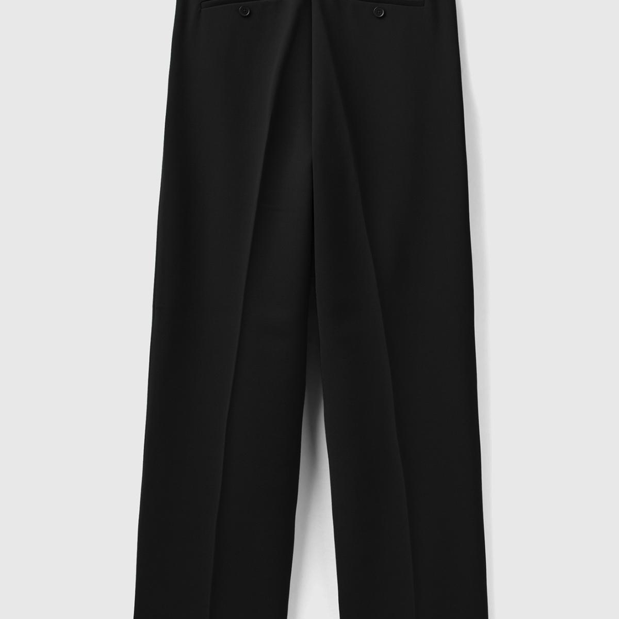 Kadın Siyah Poliviskoz Bol Paça Pileli Pantolon