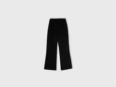  Kadın Siyah Esnek Kadife Pantolon