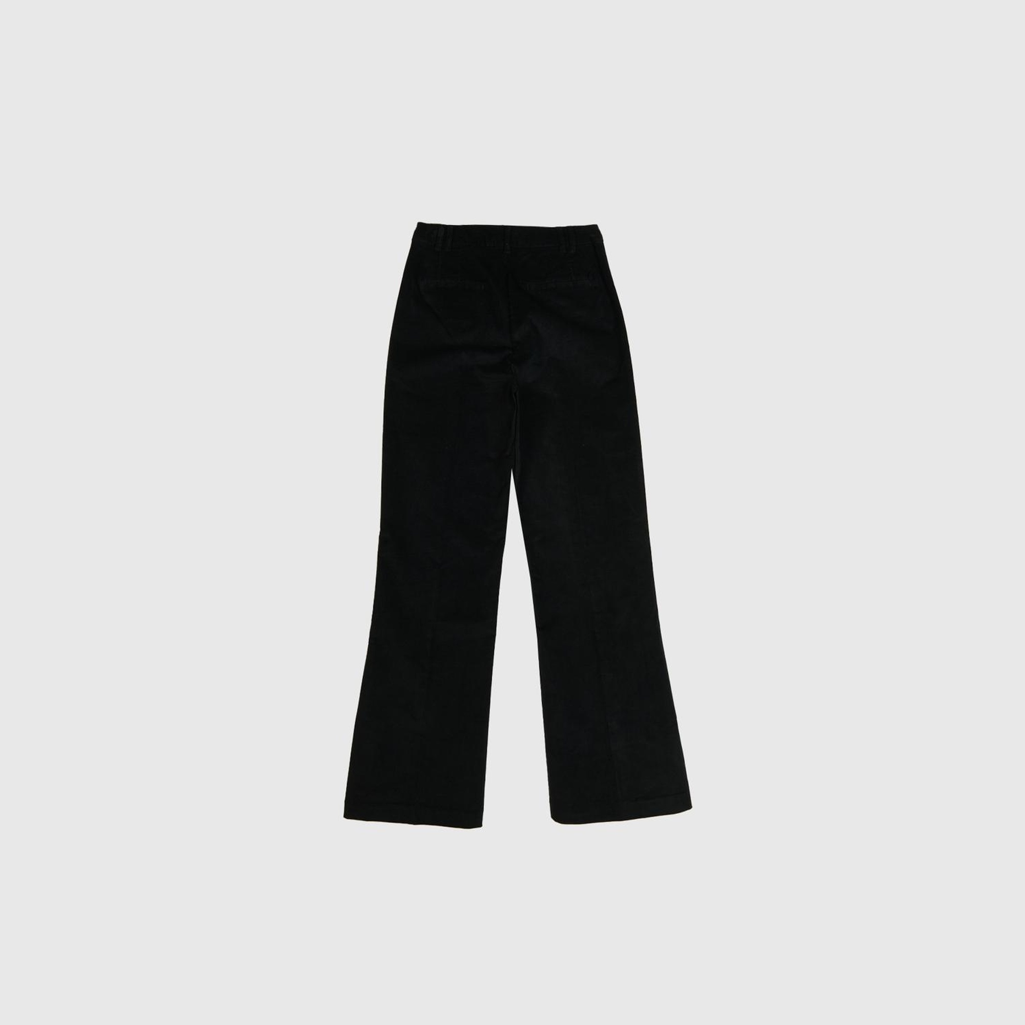 Kadın Siyah Esnek Kadife Pantolon