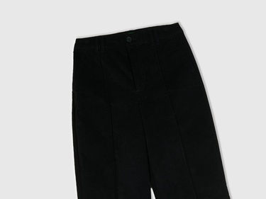  Kadın Siyah Esnek Kadife Pantolon