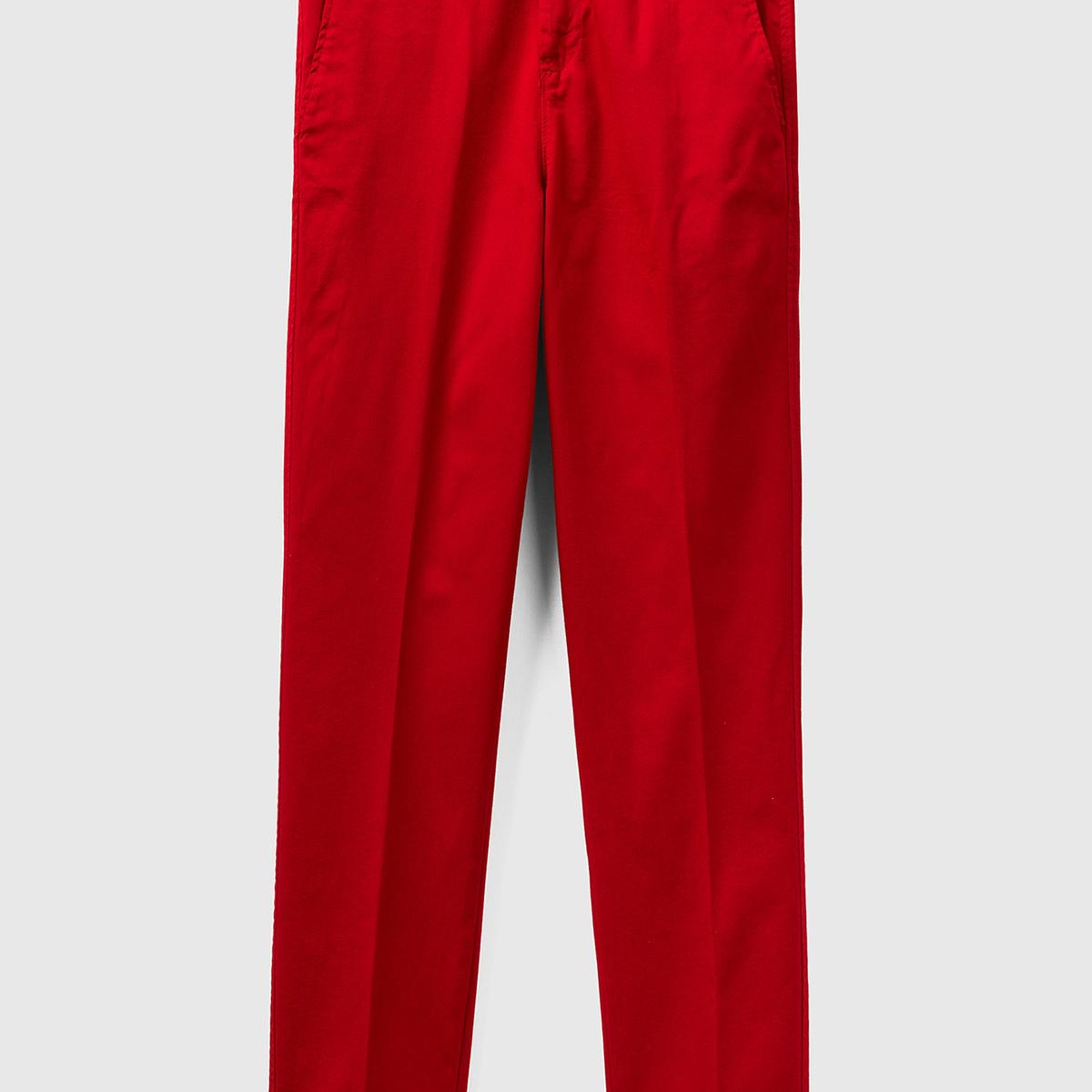 Kadın Bordo Elastanlı Basic Chino Pantolon