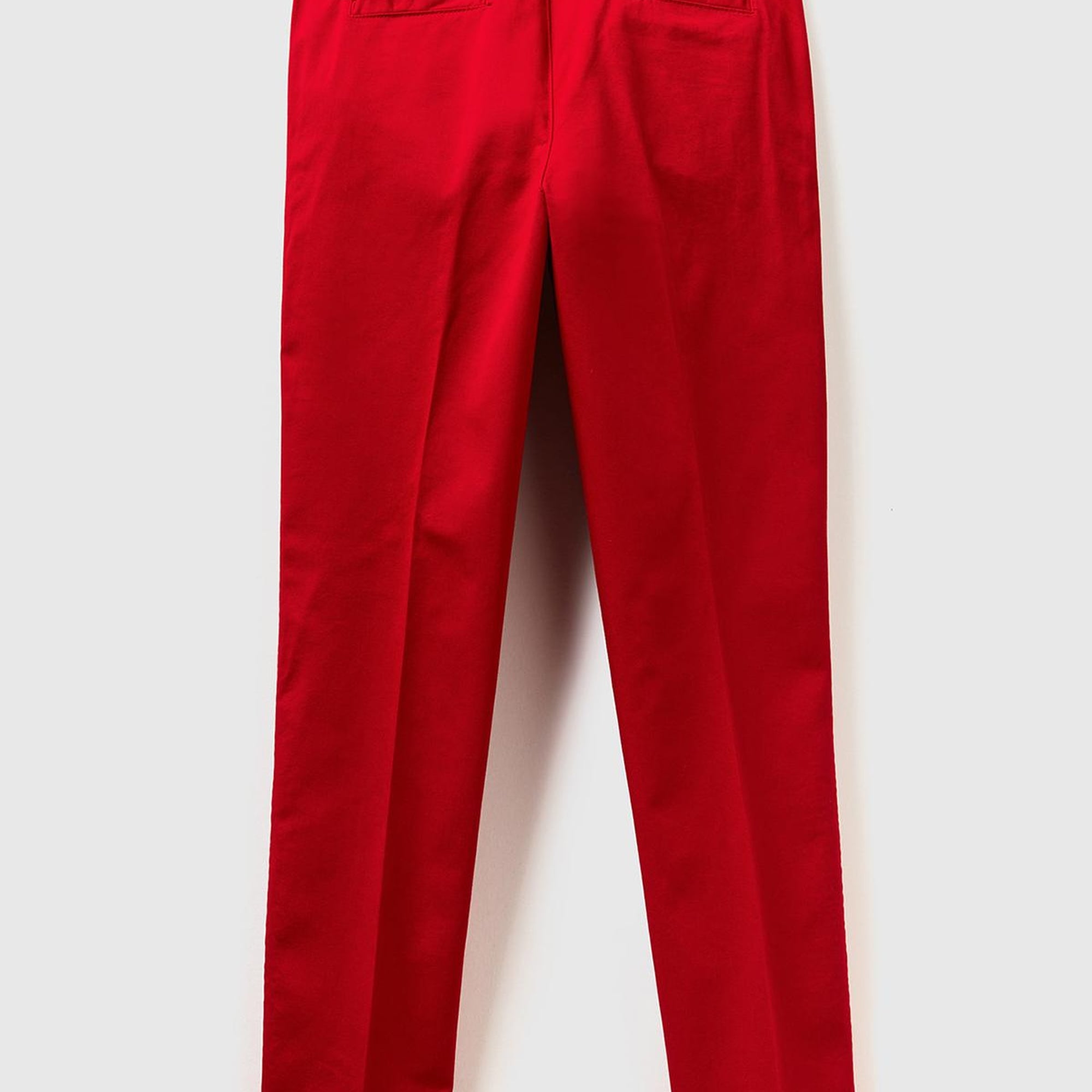 Kadın Bordo Elastanlı Basic Chino Pantolon