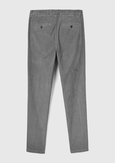  Erkek Gri Esnek Kadife Pantolon