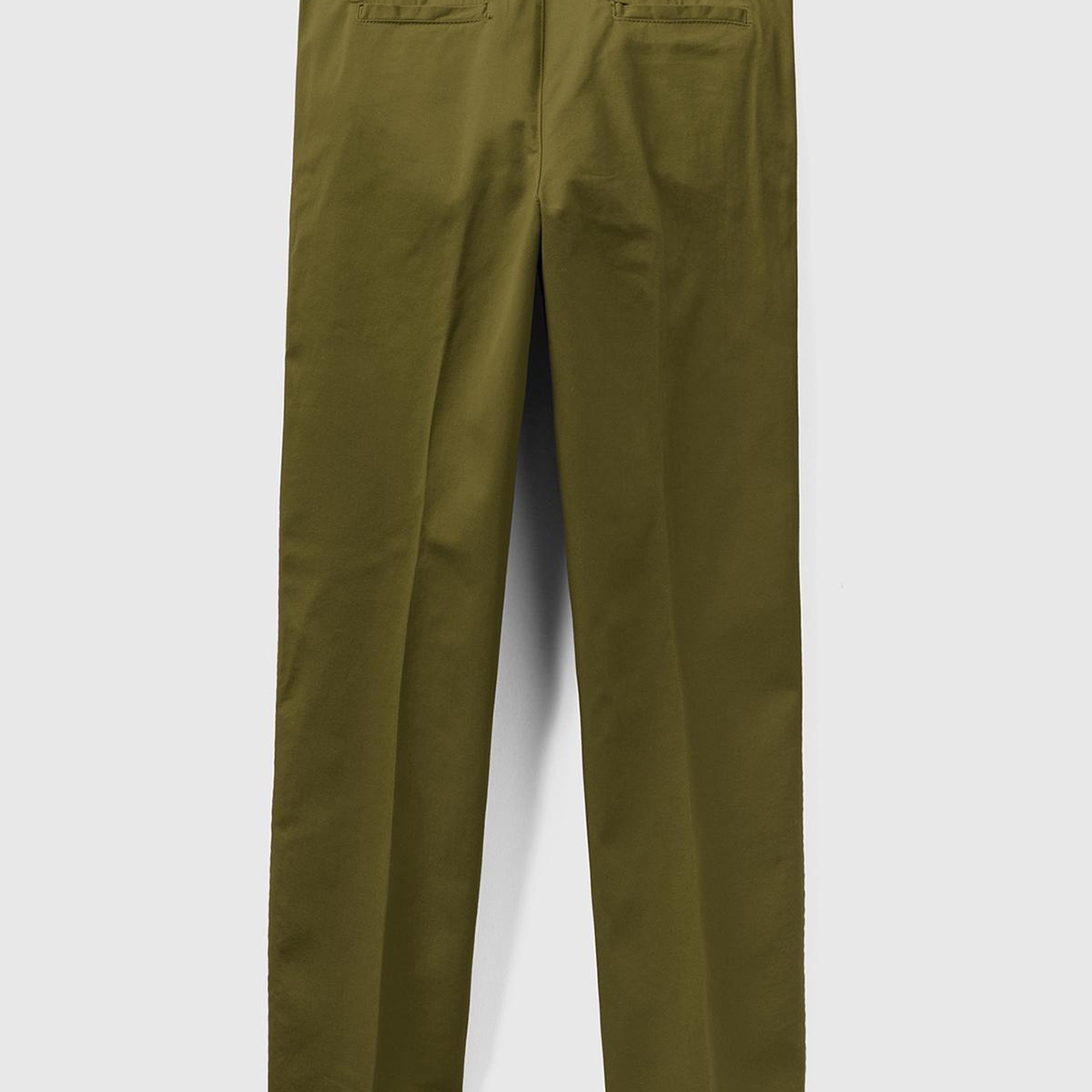 Kadın Haki Elastanlı Basic Chino Pantolon