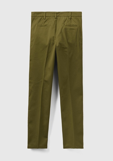  Kadın Haki Elastanlı Basic Chino Pantolon