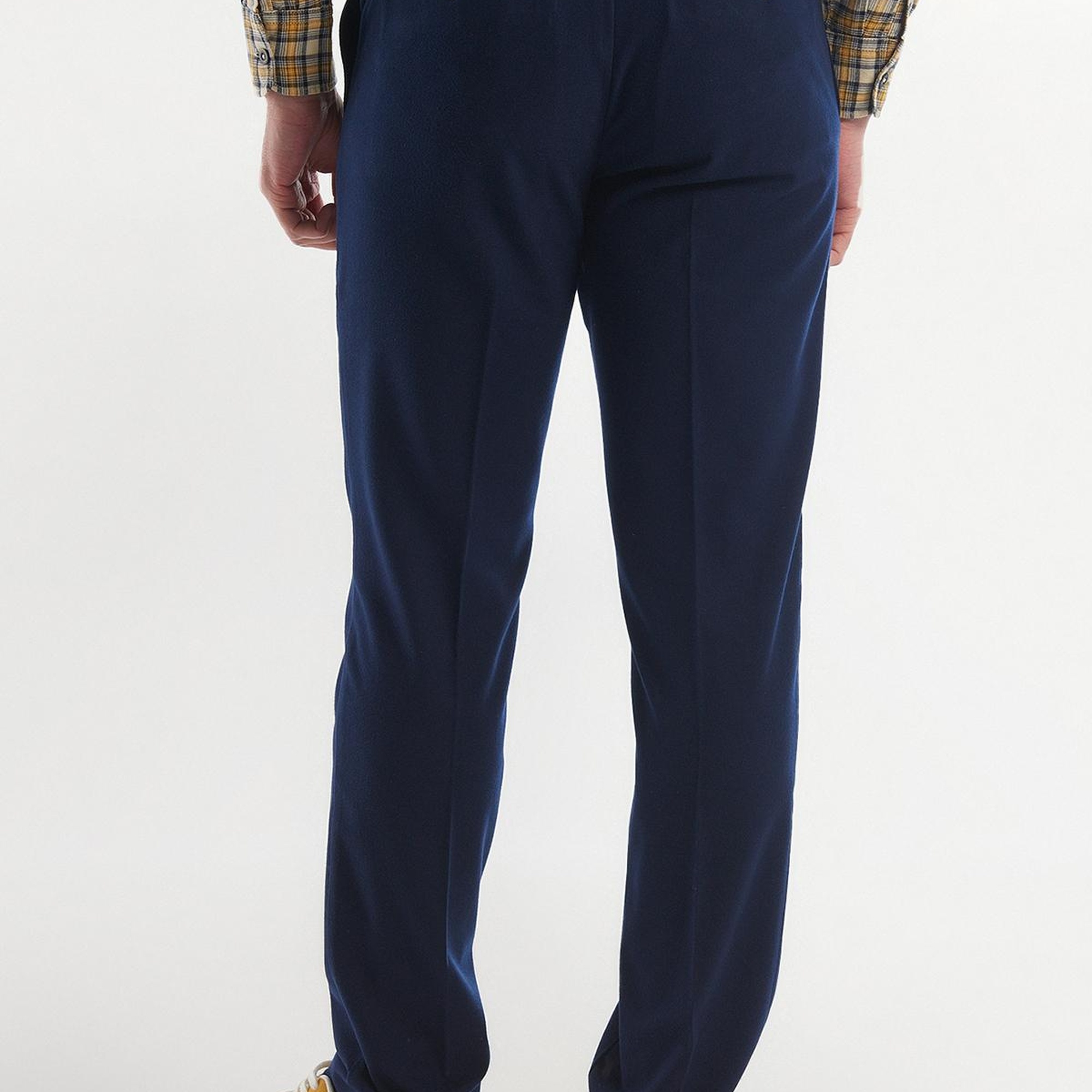 Erkek Lacivert Viskoz Karışımlı Regular Fit Pantolon