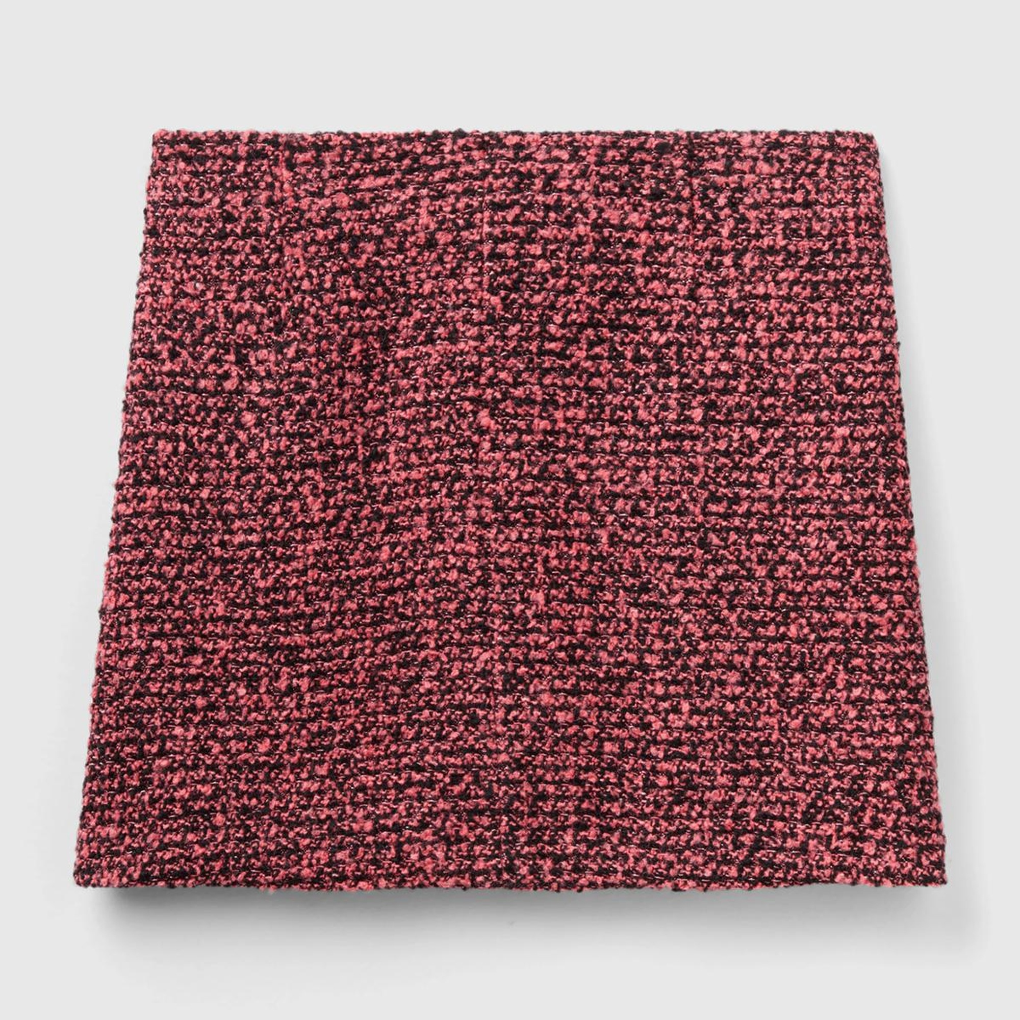 Kadın Pembe Mix Yün Karışımlı Tüvit Mini Etek