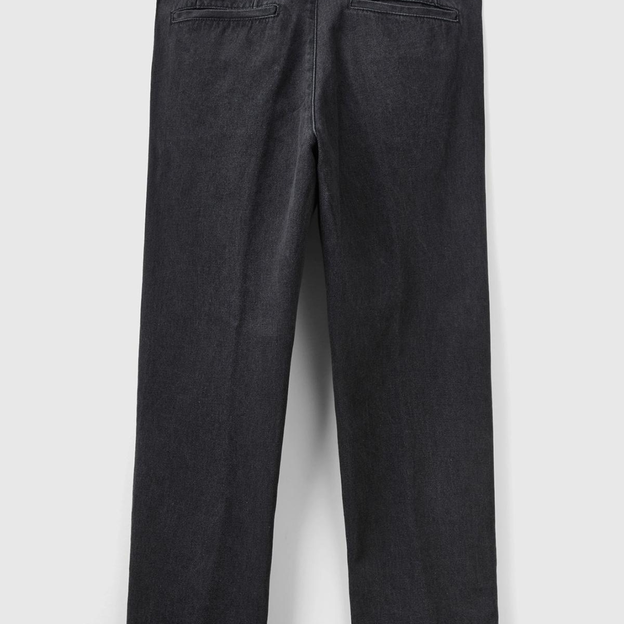 Erkek Siyah Chino Regular Fit Denim Pantolon