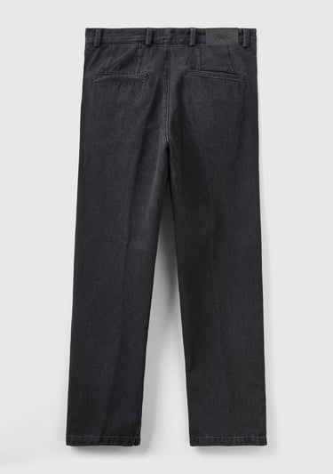  Erkek Siyah Chino Regular Fit Denim Pantolon