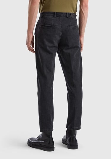  Erkek Siyah Chino Regular Fit Denim Pantolon