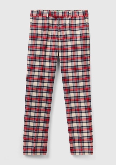  Erkek Taba Mix Viskoz Karışımlı Regular Fit Pantolon