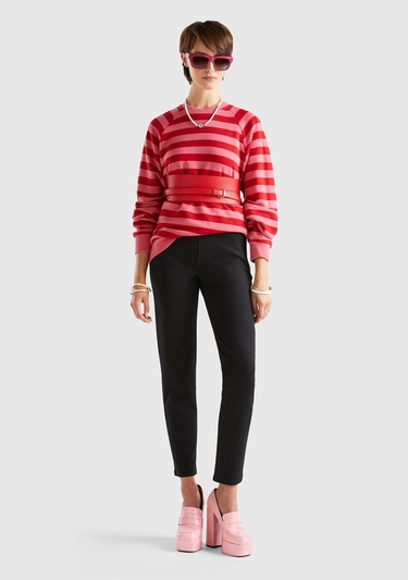  Kadın Siyah Poliviskoz Skinny Fit Pantolon