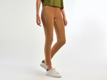  Kadın Taba Koton Karışımlı Tayt