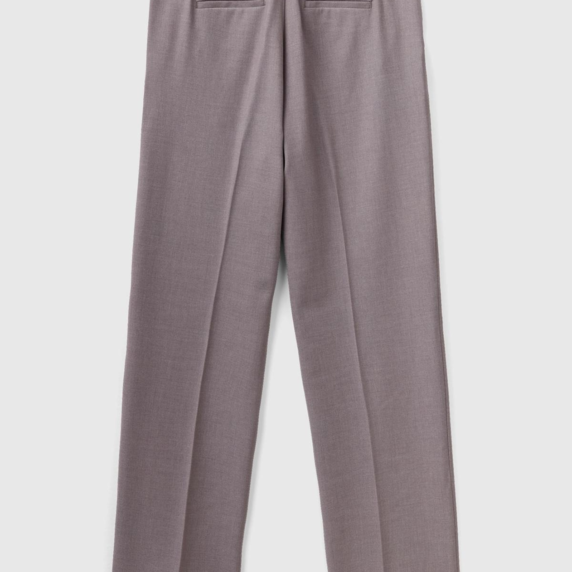 Kadın Antrasit Melanj Poliviskoz Yumuşak Dokulu Regular Fit Pantolon