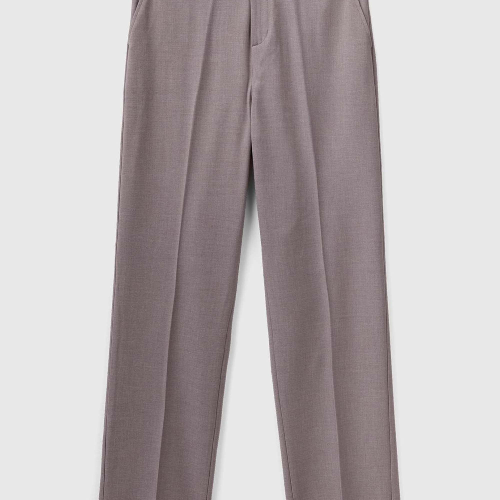 Kadın Antrasit Melanj Poliviskoz Yumuşak Dokulu Regular Fit Pantolon