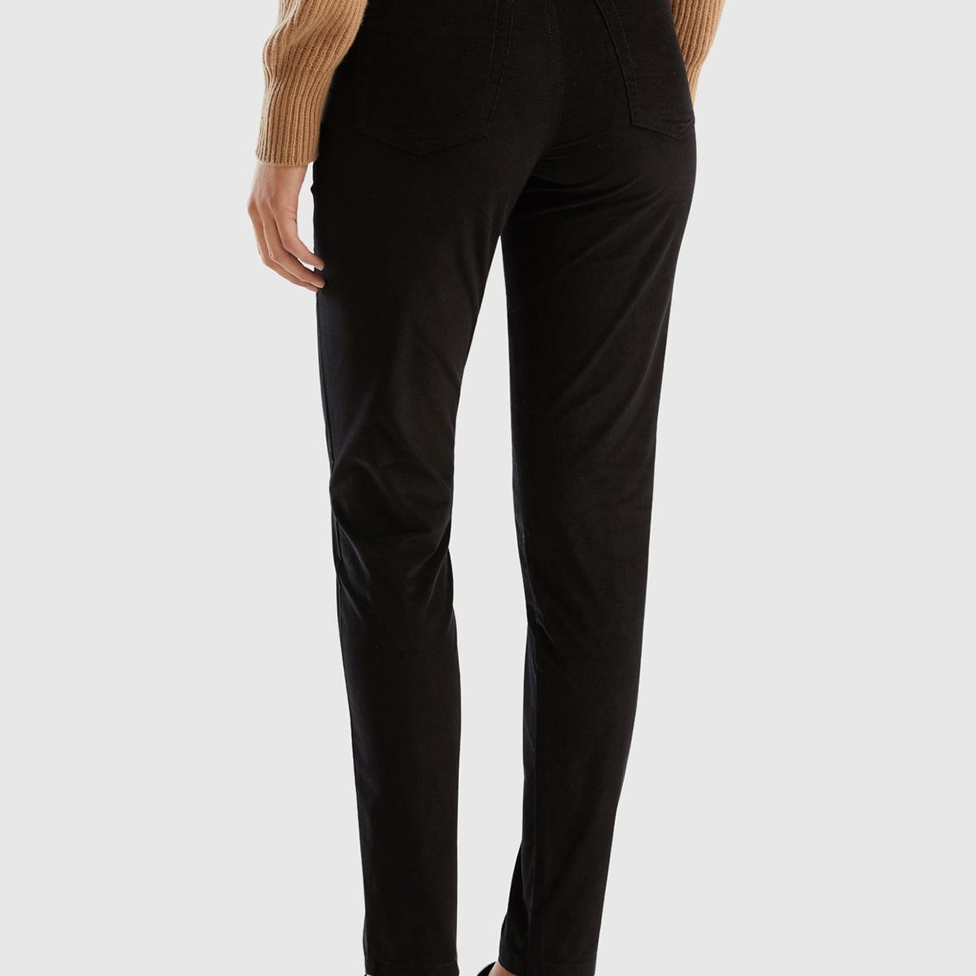 Kadın Siyah Slim Fit Kadife Pantolon