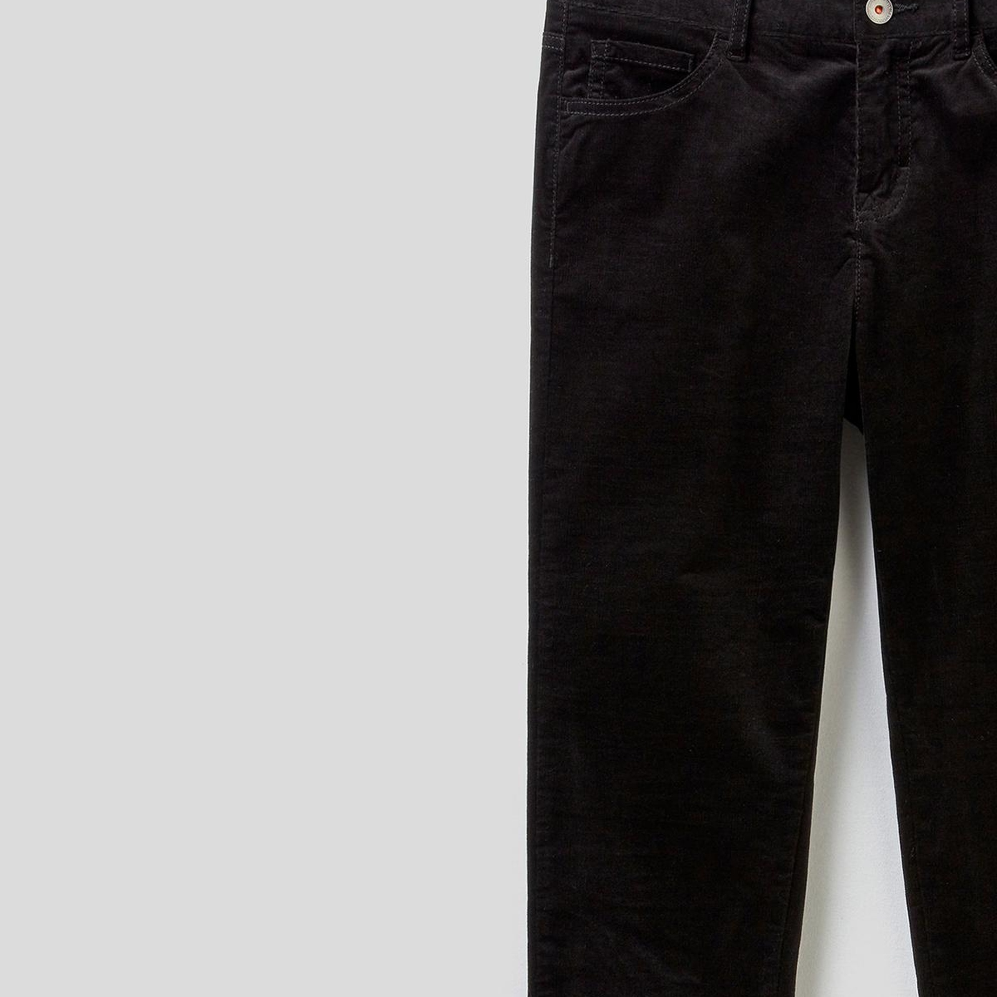 Kadın Siyah Slim Fit Kadife Pantolon