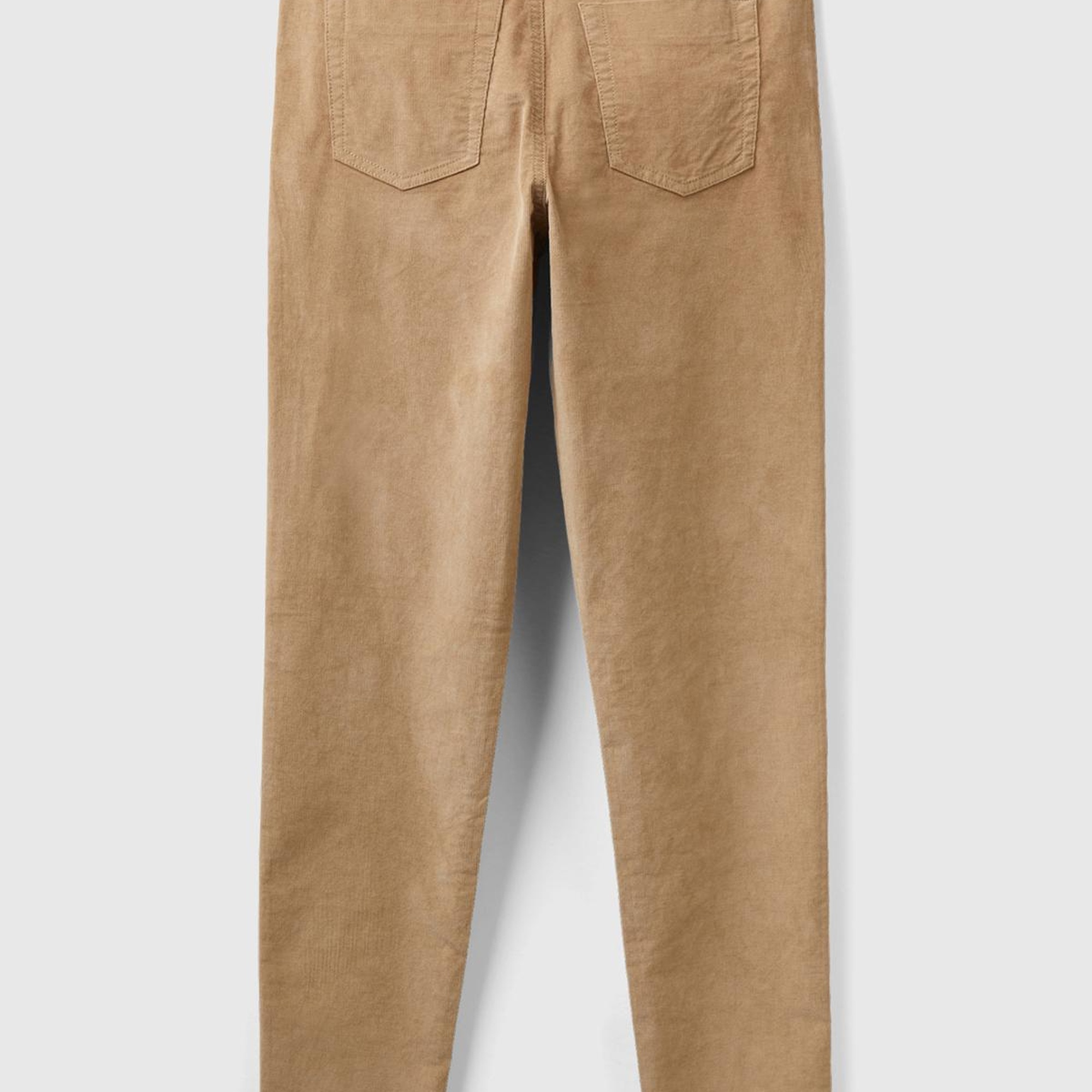 Kadın Taba Slim Fit Kadife Pantolon