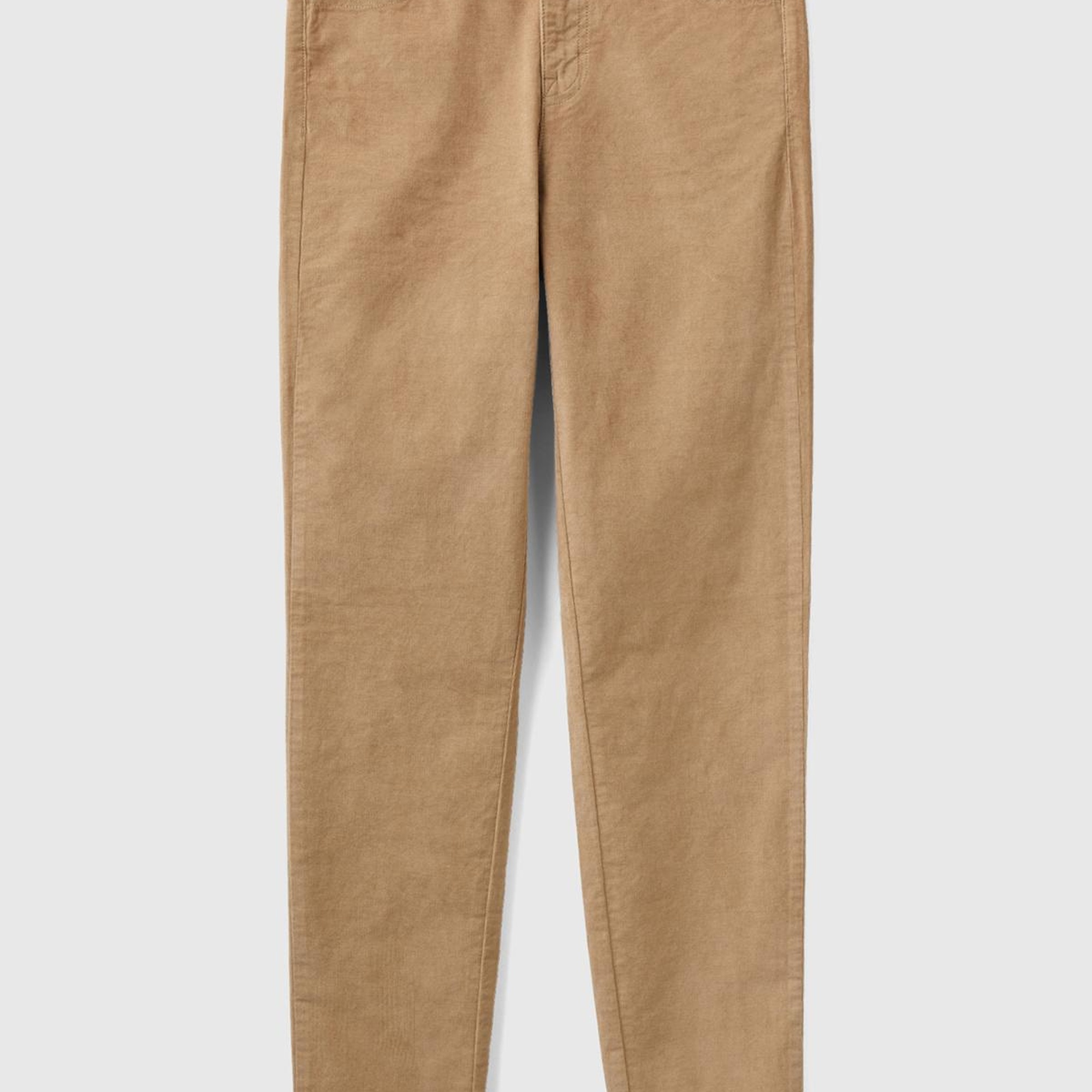 Kadın Taba Slim Fit Kadife Pantolon