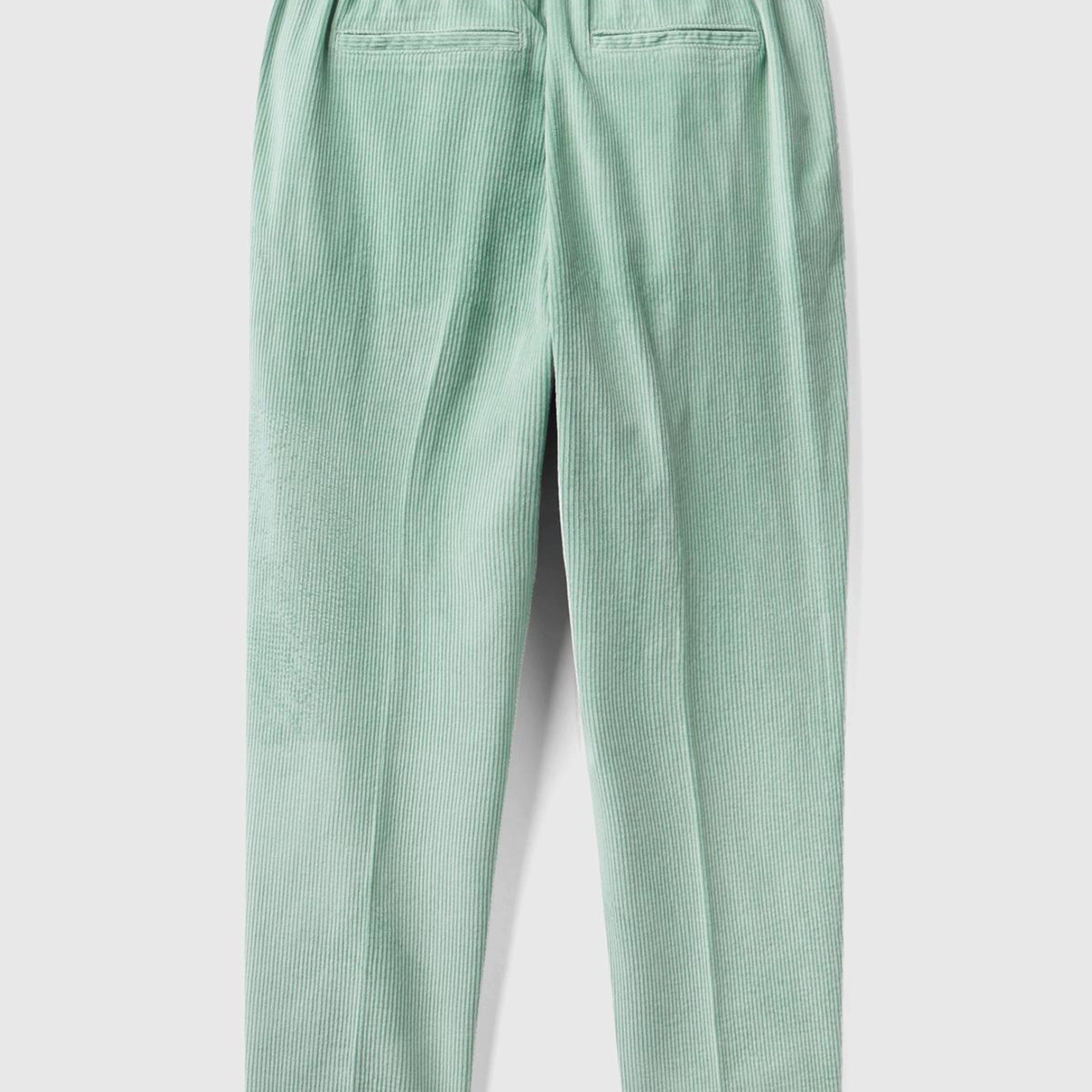 Kadın Su Yeşili Beli Lastikli Kadife Pantolon