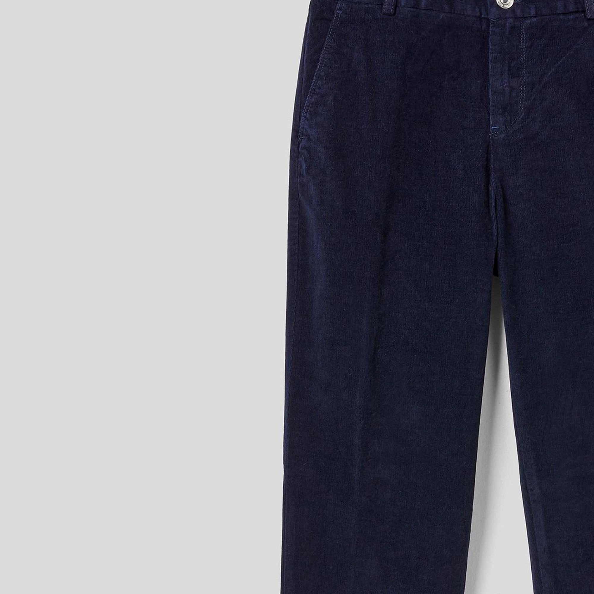 Kadın Lacivert Kadife Chino Pantolon