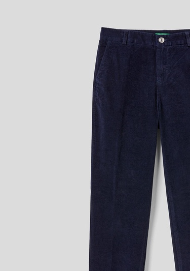  Kadın Lacivert Kadife Chino Pantolon