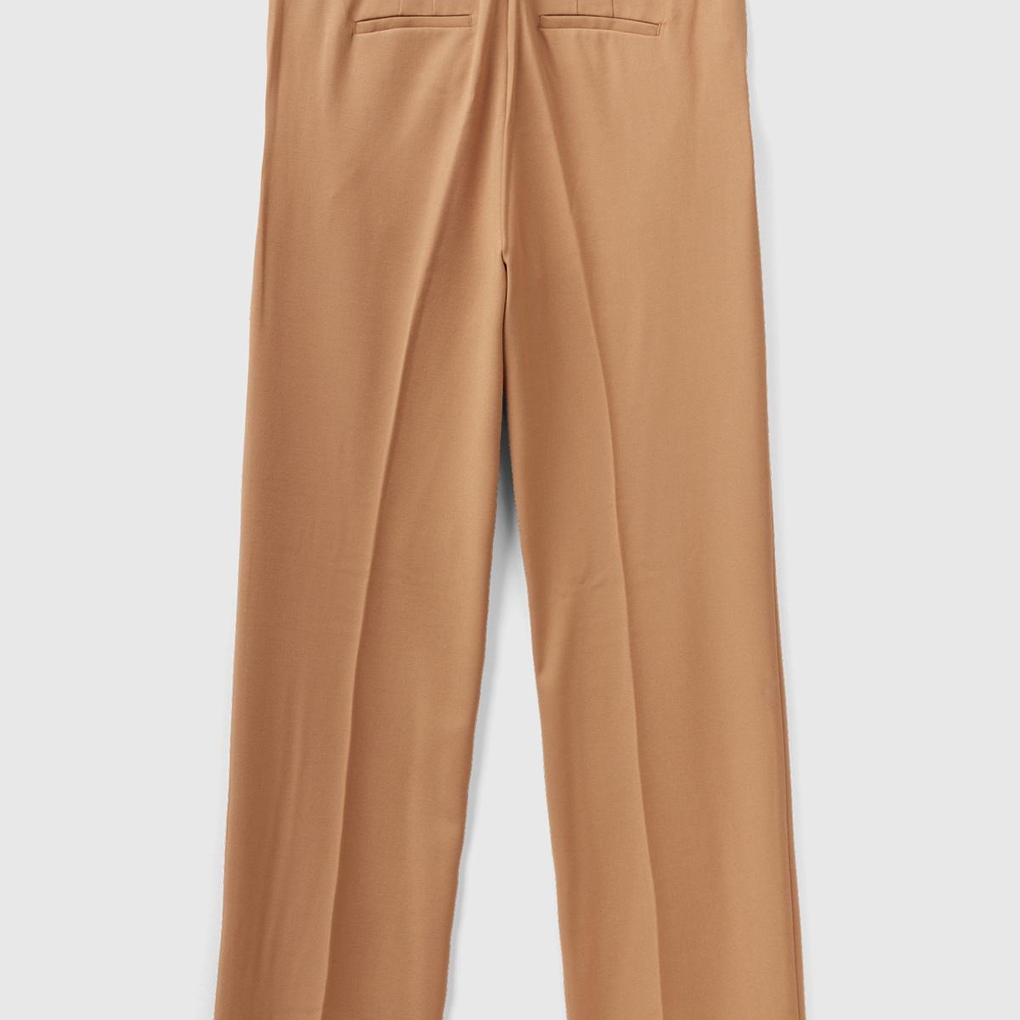 Kadın Taba Poliviskoz Yumuşak Dokulu Regular Fit Pantolon